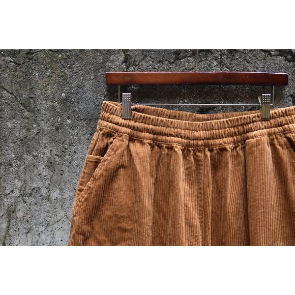 Puma Corduroy Wide Leg Pants in Caramel Brown – Size L - Picture 3 of 5